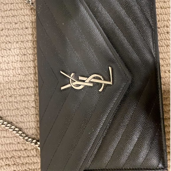YSL black envelope chain wallet - Picture 1 of 9